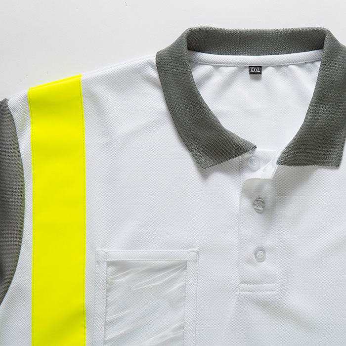 PT-12 Yellow Reflective Tape Polo (Short-sleeved) - each印服裝訂造專門店