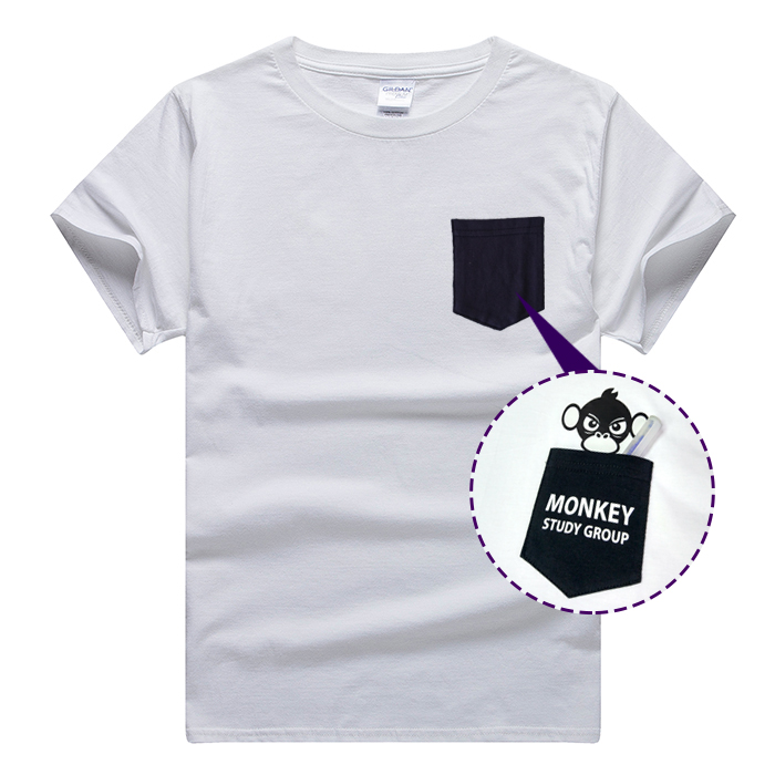 訂造Gildan 口袋版純棉T-Shirt (短袖)(180g) — 你的印衫好幫手！