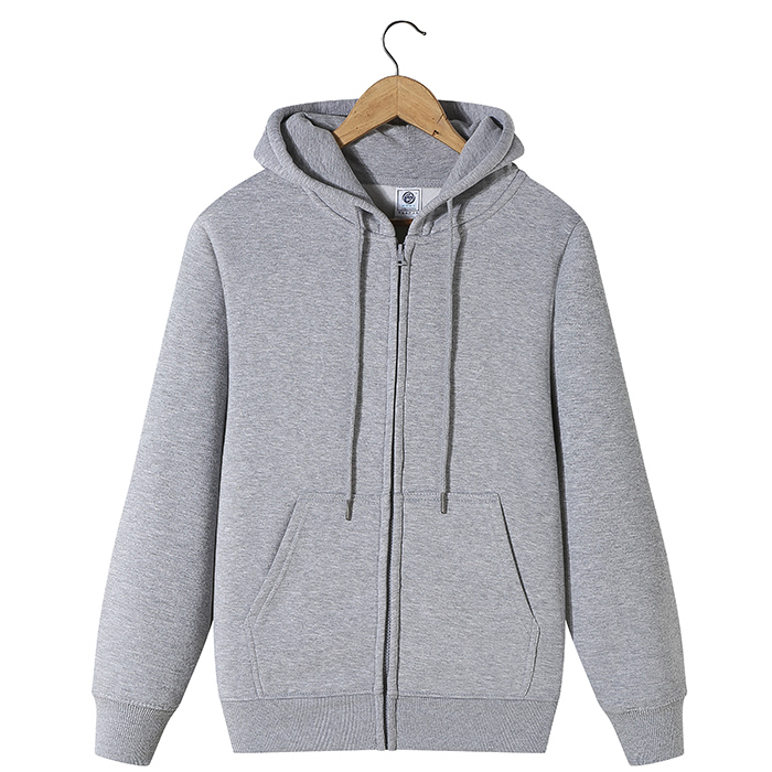 J-18 拉鍊帶絨連帽衛衣 (360g) - each印服裝訂造專門店